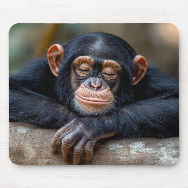 Gorilla Wild Animal Relaxing Portrait Mouse Mat (Front)