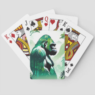 Gorilla Wildlife Animal Nature Environment Jungle Playing Cards