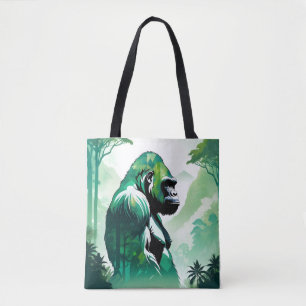 Gorilla Wildlife Animal Nature Environment Jungle Tote Bag