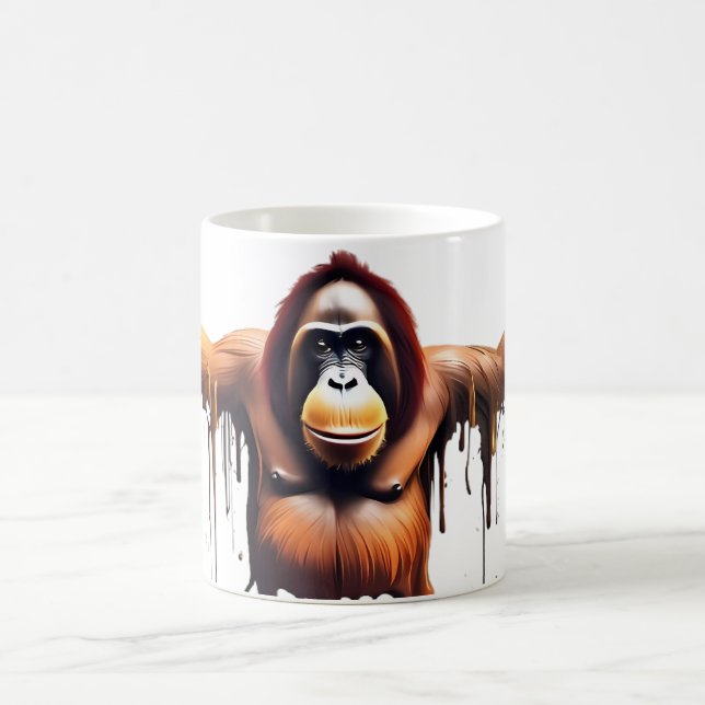 Gorilla Wildlife & Nature Water Colour Set Coffee Mug (Center)