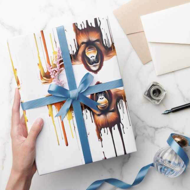 Gorilla Wildlife & Nature Water Colour Set Wrapping Paper (Gifting)