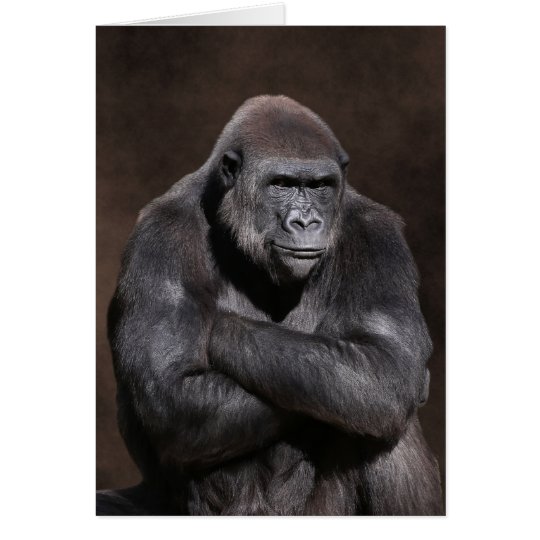 Gorilla with Attitude Blank Card