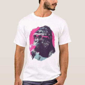 Gorilla with sunglasses and bubble gum T-Shirt