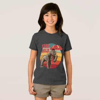 Gorilla with Umbrella  Tri-Blend Shirt