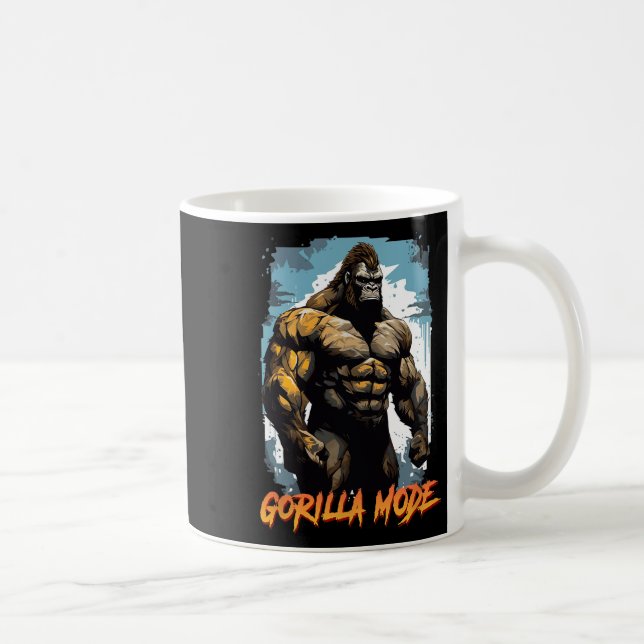 Gorilla Workout Tees Gorilla Mode Gym And Bodybuil Coffee Mug (Right)