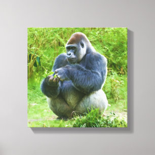 Gorilla Wrapped Canvas