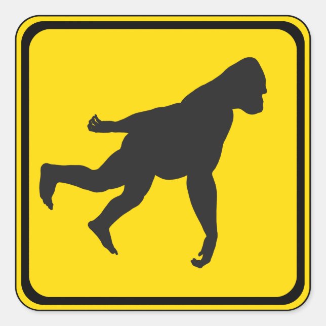 Gorilla Xing! Square Sticker (Front)
