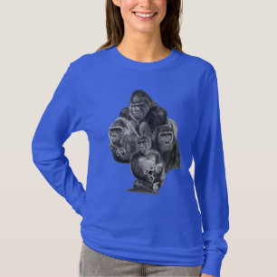 GorillaFamily Long-tshirt (ゴリラ家族ロングTシャツGorillaLife T-Shirt