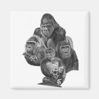 GorillaFamily magnet (Gorilla family magnet) Goril