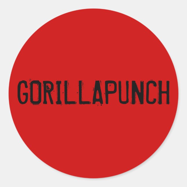 GORILLAPUNCH STICKERS RED (Front)