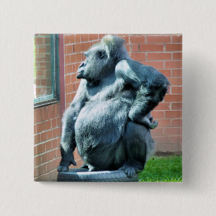 GORILLAS 15 CM SQUARE BADGE