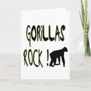 Gorillas Rock! Greeting Card