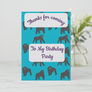 Gorillas Thank you Card