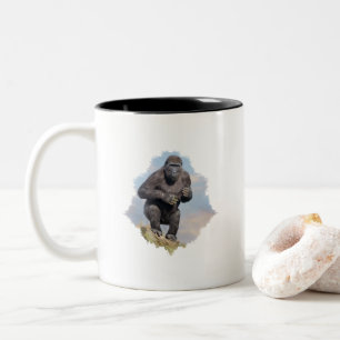 Gorilla's Tree-Balancing Act Two-Tone Coffee Mug