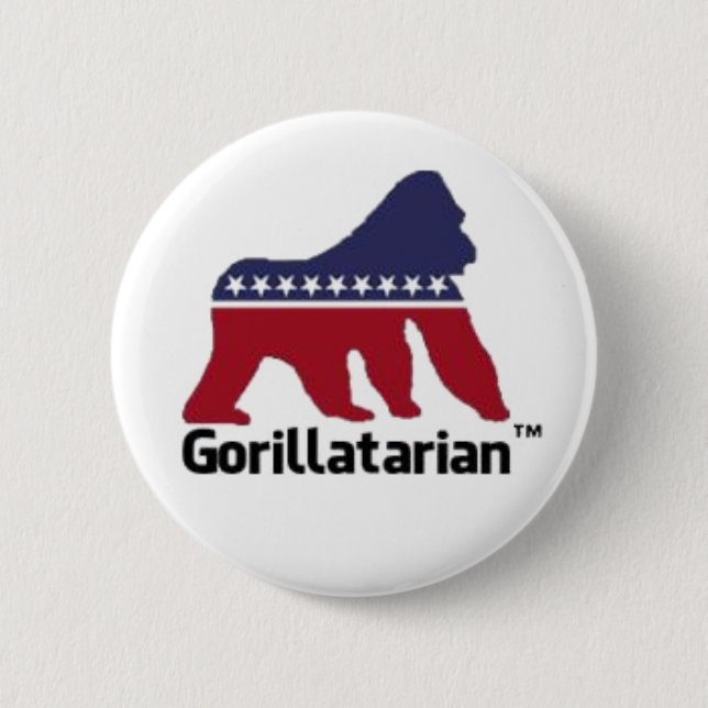 Gorillatarian Button (Front)