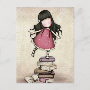 Gorjuss Girl Back To School Postcard 
