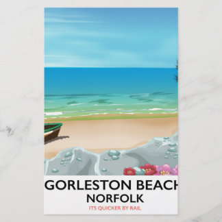 Gorleston Beach Norfolk Rail poster. Stationery
