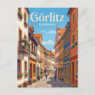Görlitz Old Town Alley Germany Postcard