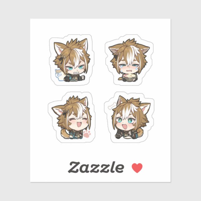 Gorou Genshin Impact 4 Pack Sticker Sheet (Sheet)