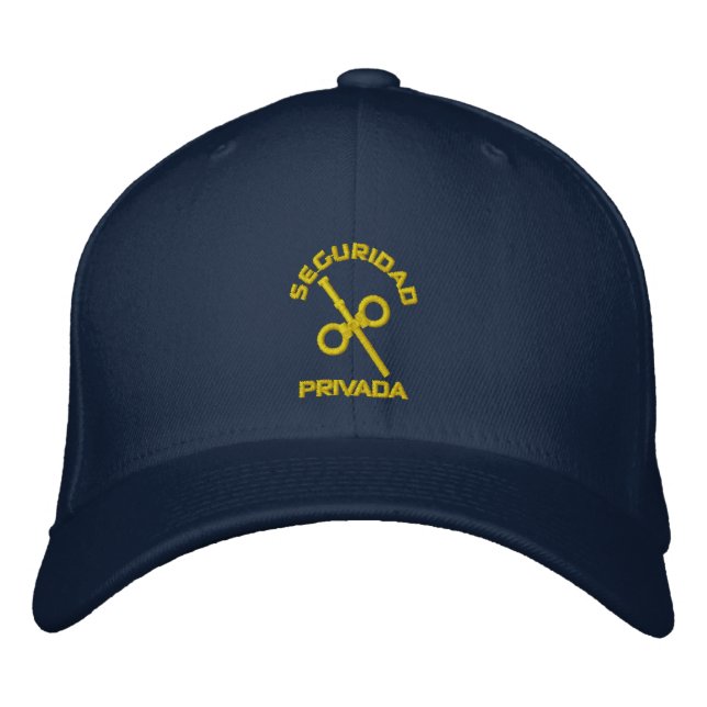 Gorra Bordada Private Security Spain Without Crown Embroidered Hat (Front)
