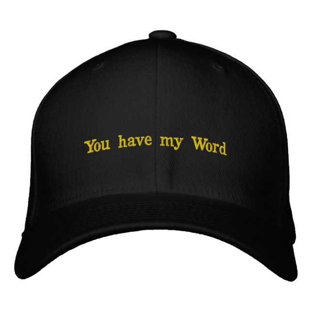 Gorra con frases de colour negro  embroidered hat (Front)