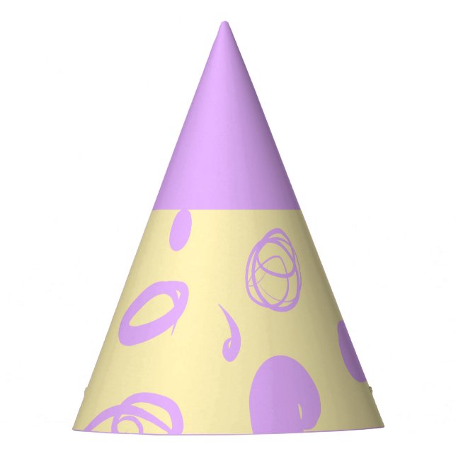 Gorro De Fiesta Linear patterns and spots design P Party Hat (Front)