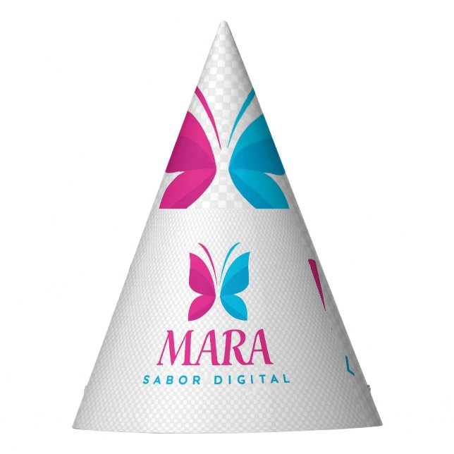 Gorros de Cumpleaños Sabor Digital Mara Party Hat (Front)