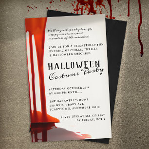 Gory Blood Drips Halloween Party  Flyer