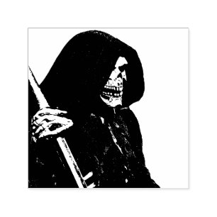 Gory Grim Reaper with Scythe Self-inking Stamp