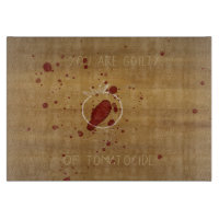 Gory Murdered Tomato Crime Scene Custom Text