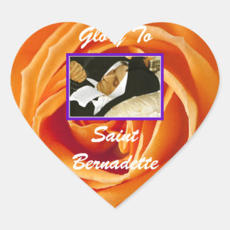 Gory To Saint Bernadette Heart Sticker