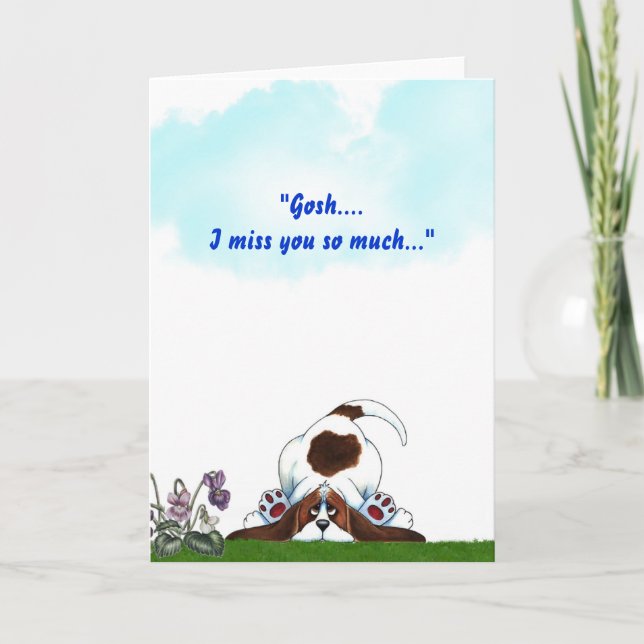 "Gosh....I miss you so much..." Card (Front)
