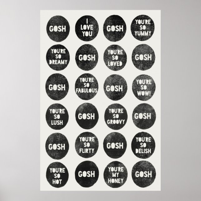Gosh Love Quotes Poster (Front)