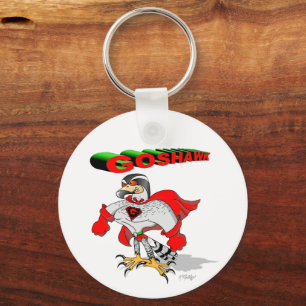 Goshawk Cartoon Key Ring