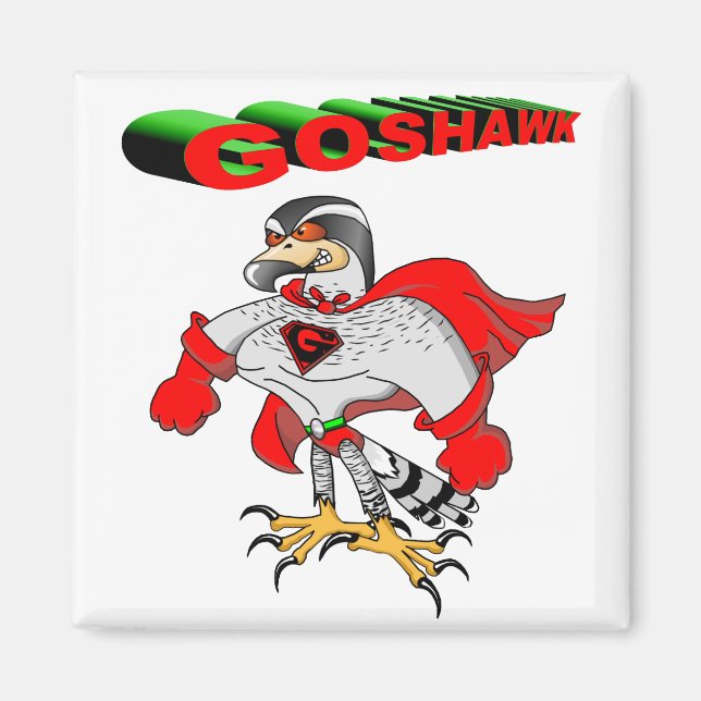 Goshawk Cartoon Magnet (Front)