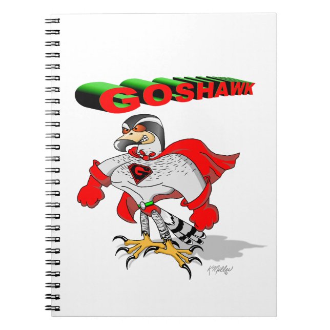 Goshawk Cartoon Notebook (Front)