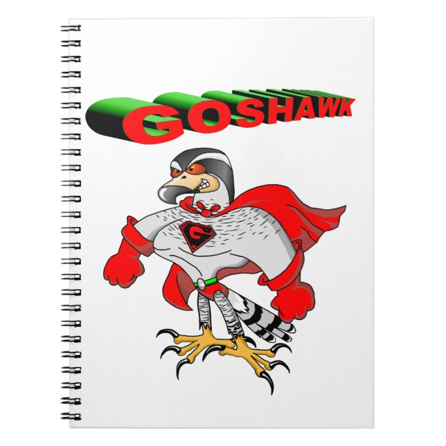 Goshawk Cartoon Notebook (Front)