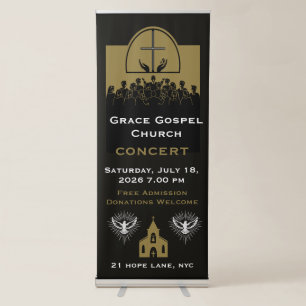 Gospel Church Choir Concert Retractable Banner