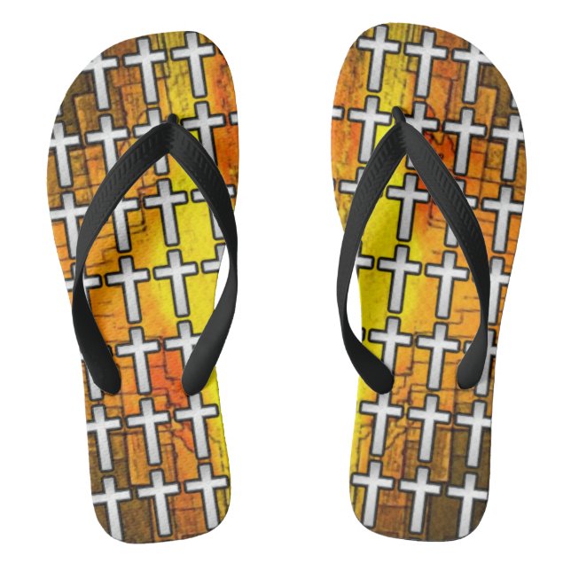Gospel Cross Flip Flops (Footbed)