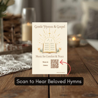 Gospel Hymns Playlist Postcard for Dementia