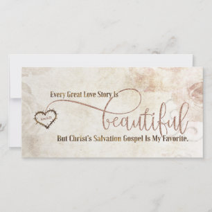 GOSPEL LOVE STORY Christian Scripture Valentine's  Holiday Card
