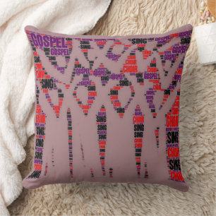 Gospel Music Choir Purple Red Cushion