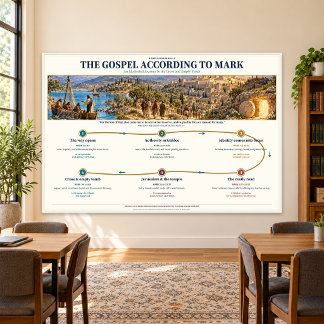 Gospel of Mark Bible Study Wall Chart 36 x 24 in Photo Print