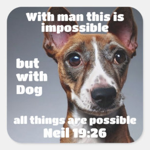 gospel of Neil 19:26 Square Sticker