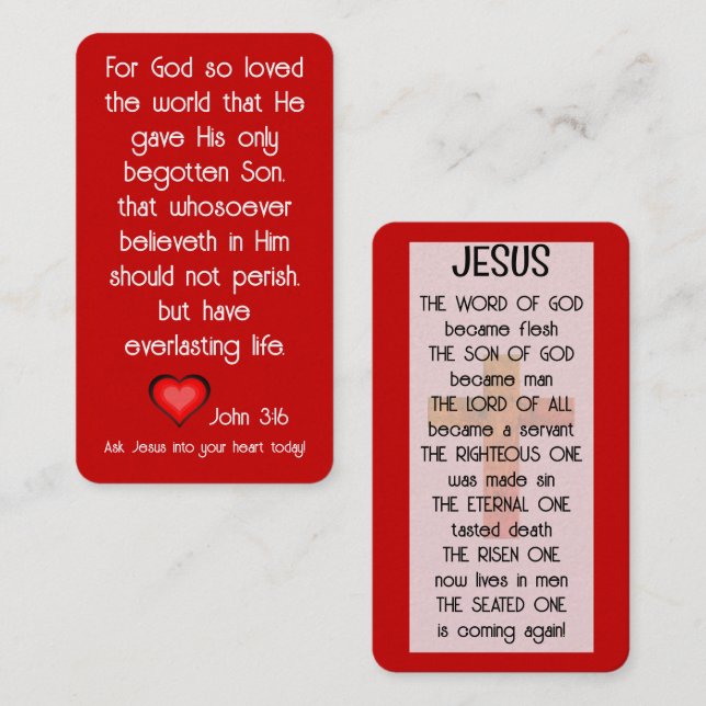 Gospel Tract Card (Front/Back)