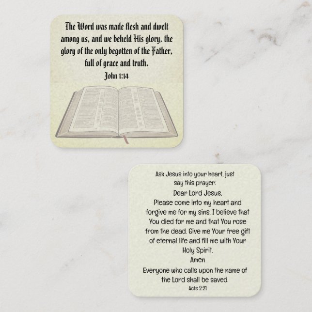 Gospel Tract Card (Front/Back)