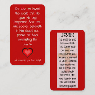 Gospel Tract Card