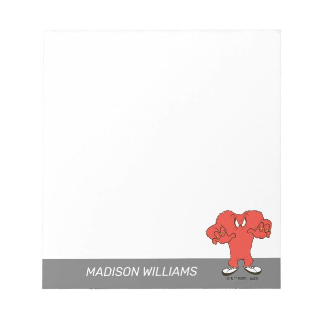 Gossamer Menacing Pose Notepad (Front)