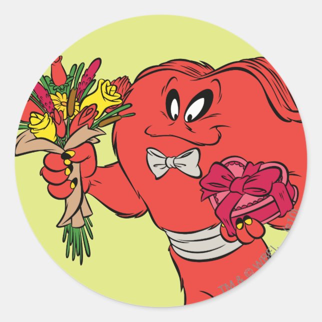 Gossamer with roses classic round sticker (Front)