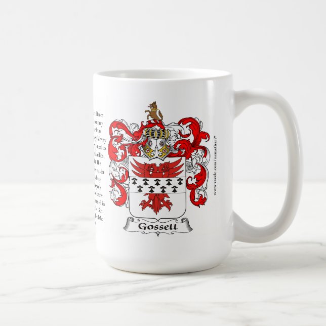 Gossett, the Origin, the Meaning and the Crest Coffee Mug (Right)
